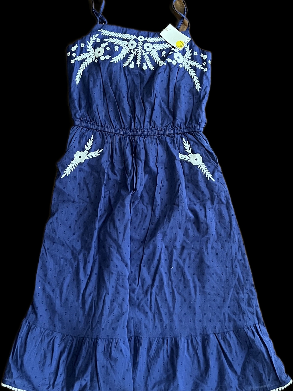 Boden Navy Blue Embroidered Cotton Sundress (NEW)